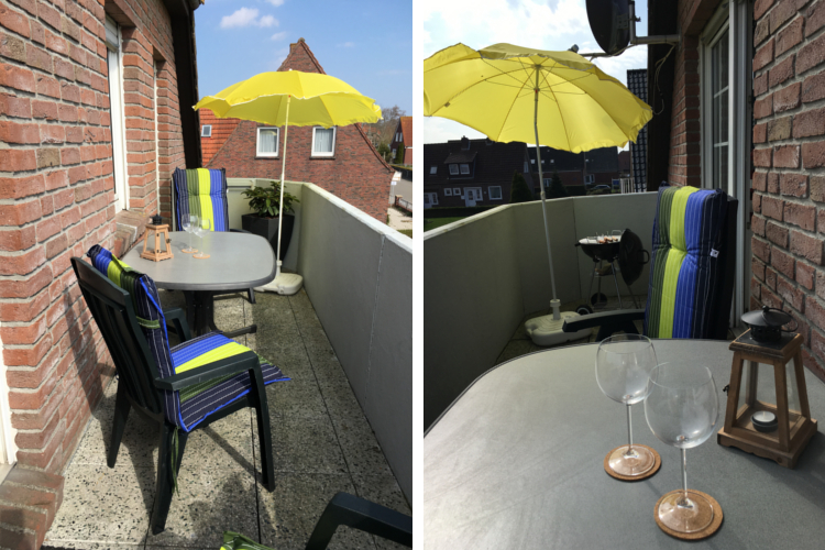 Ferienwohnung Smutje Balkon