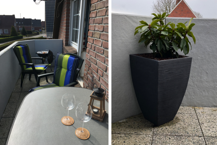 Ferienwohnung Smutje Balkon