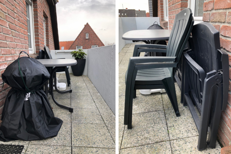 Ferienwohnung Smutje Balkon