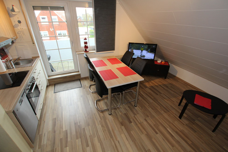 Ferienwohnung Smutje Wohnzimmer